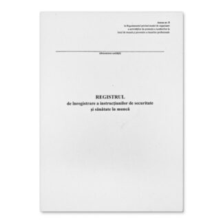 Registru de inregistrare a instructiilor de securitate si sanatate in munca 50f
