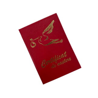 Coperta laminata pentru certificat de nastere fete