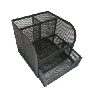 Suport tip plasa metalica 3 compartimente si 1 sertar extensibil