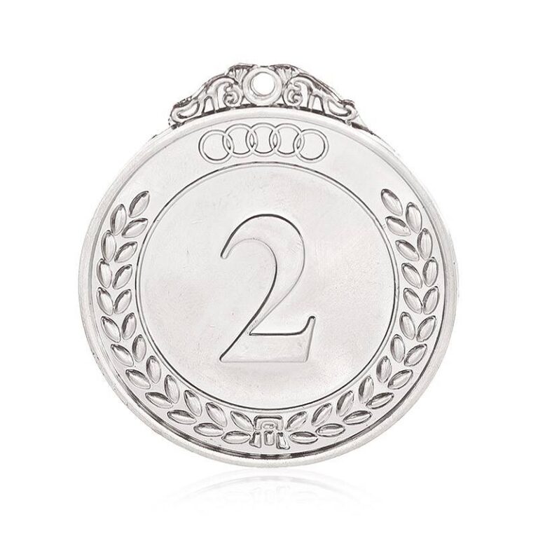 Medalie cu "2" Argint 50 mm