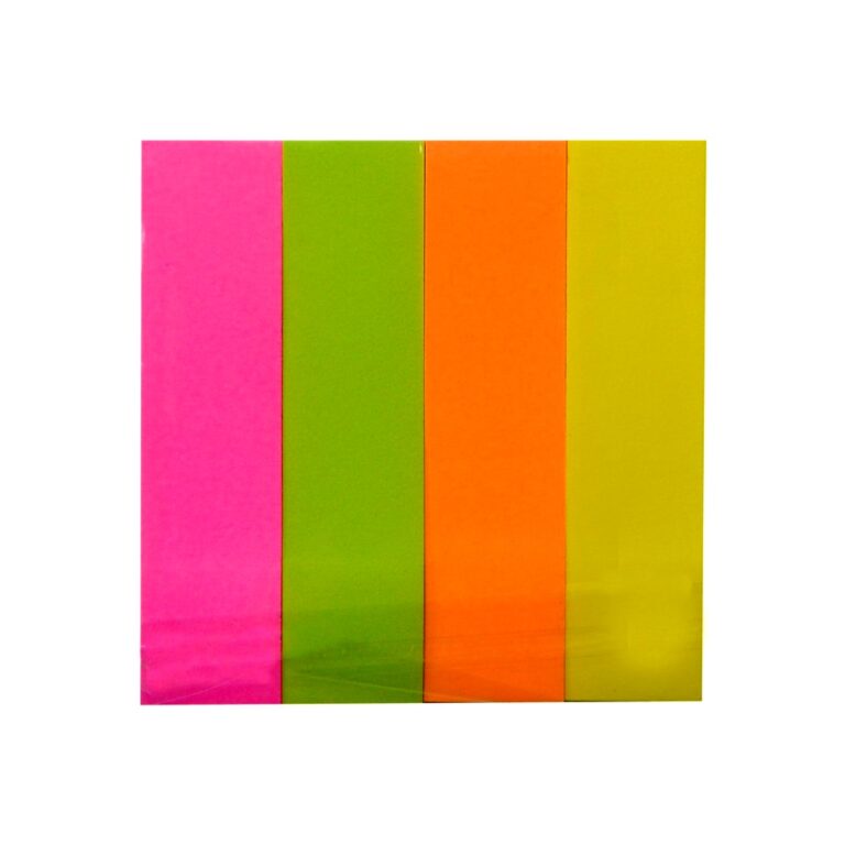 Index din hirtie adeziv neon 76*76mm 4*100buc