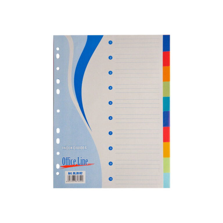 Index-separator A4 plastic color