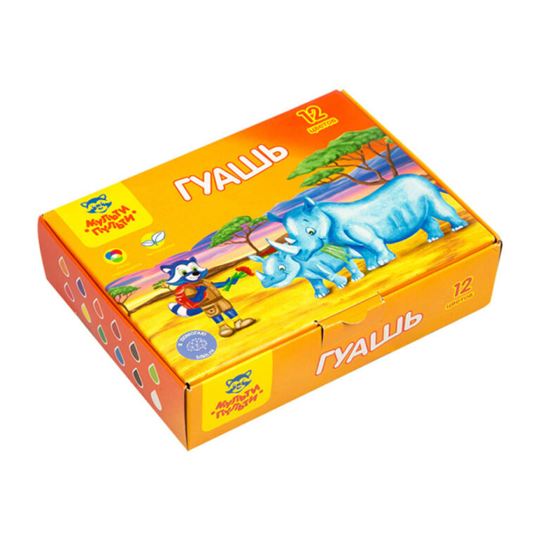 Гуашь 12цв. Мульти-Пульти 20мл.