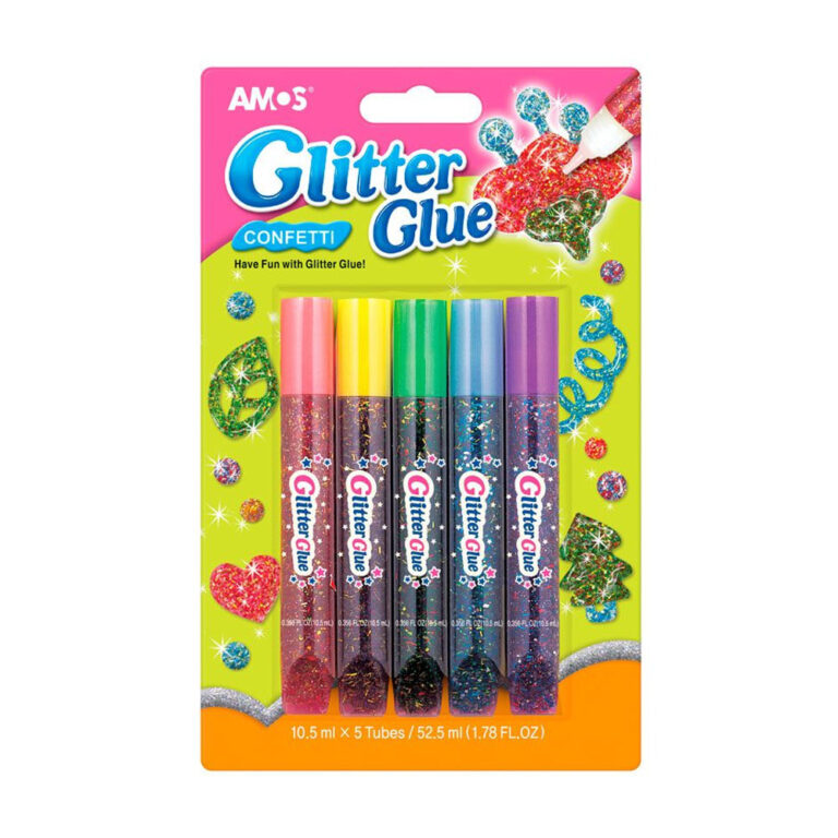 Adeziv-glitter Amos Confetti 5 culori