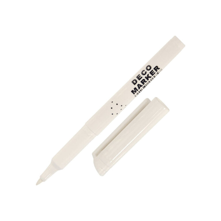Marker permanent alb Deco 1mm
