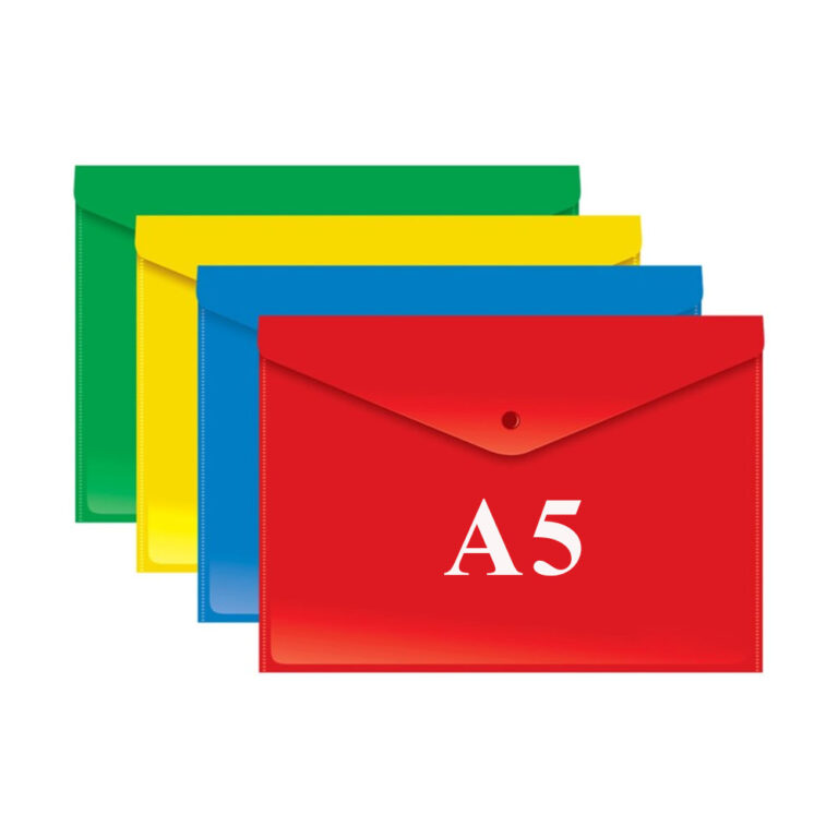 Папка конверт на кнопке А5 плотная