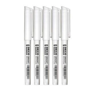Marker permanent alb Deco 1mm