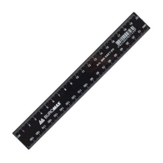Rigla din plastic neagra 20cm