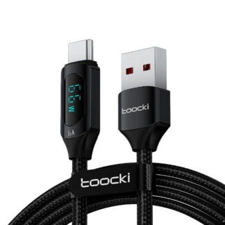 Cablu USB to Type-C, 1m, 66W + SCREEN, TOOCKI