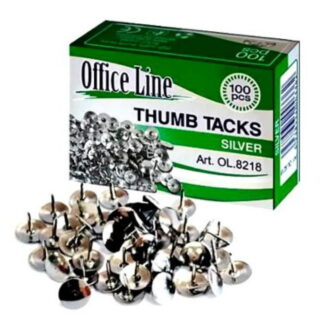 Pioneze Office Line argintie 100buc