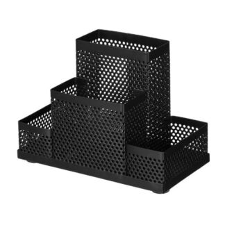 Suport tip plasa metalica 4 compartimente negru