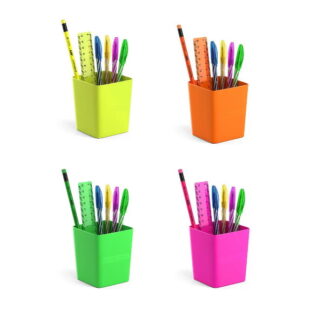 Suport pentru pixuri, creioane ErKr neon plastic