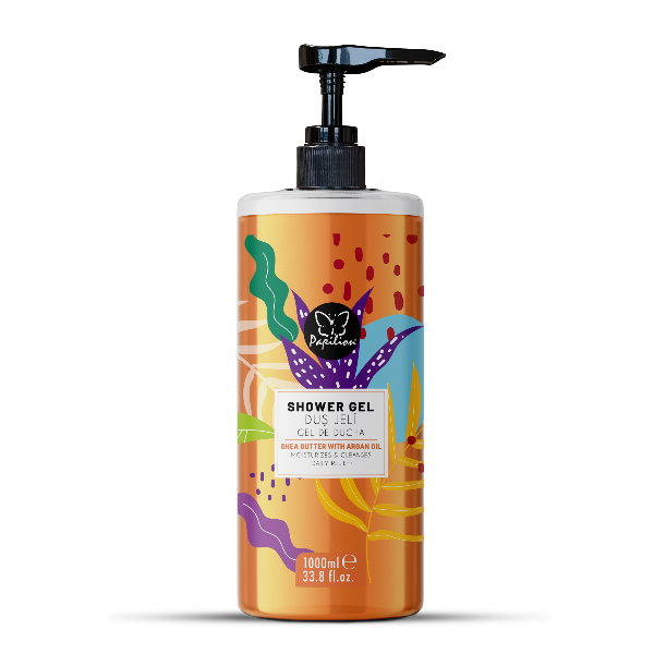 Gel de dus 1000lm, ARGAN OIL, SEA BUTTER, Papilion